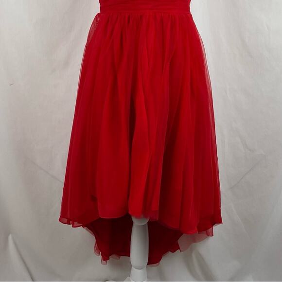 JJ’s House Sheer Red Beaded Evening CastleCore Glam Midi Dress NWOT Size S - Picture 4 of 14